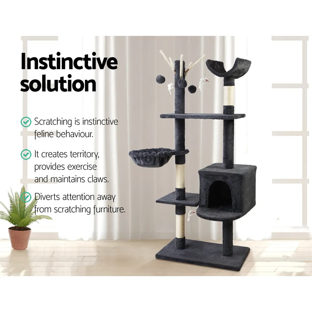 140cm Cat Condo Scratching Post Tower