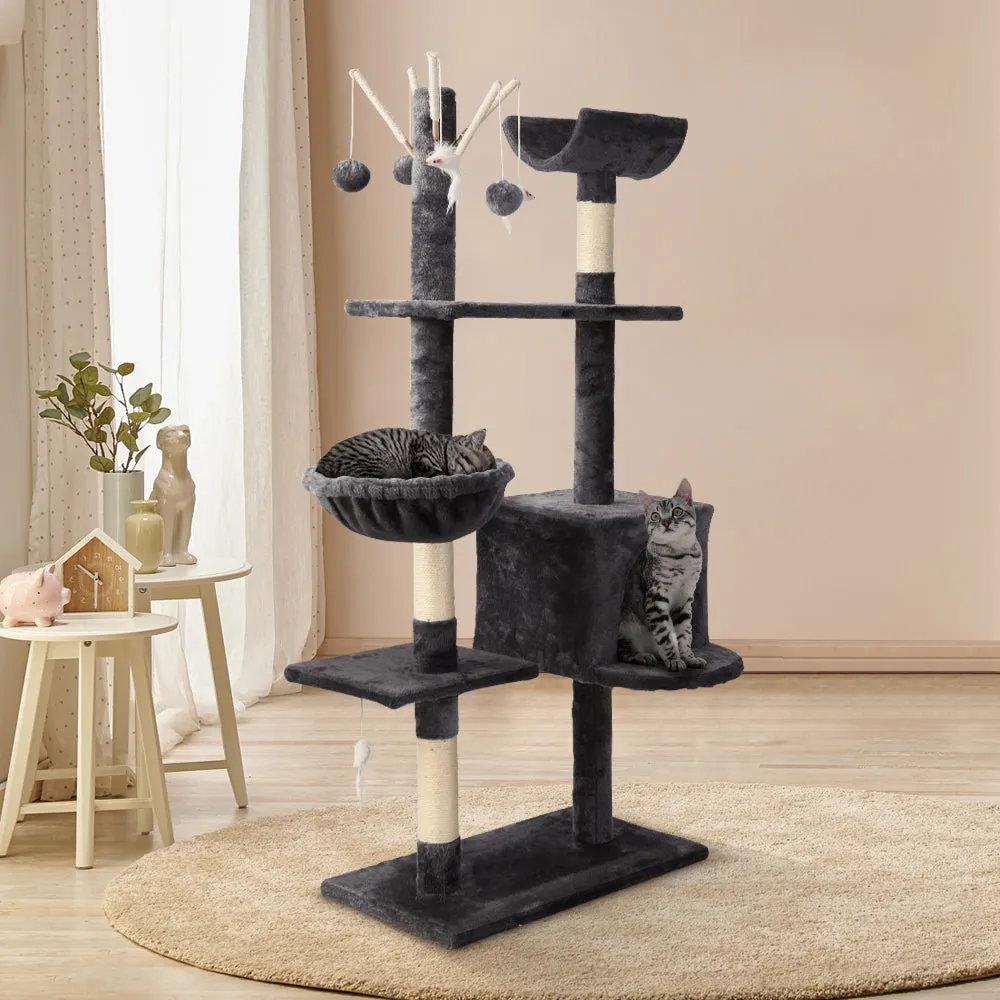 140cm Cat Condo Scratching Post Tower