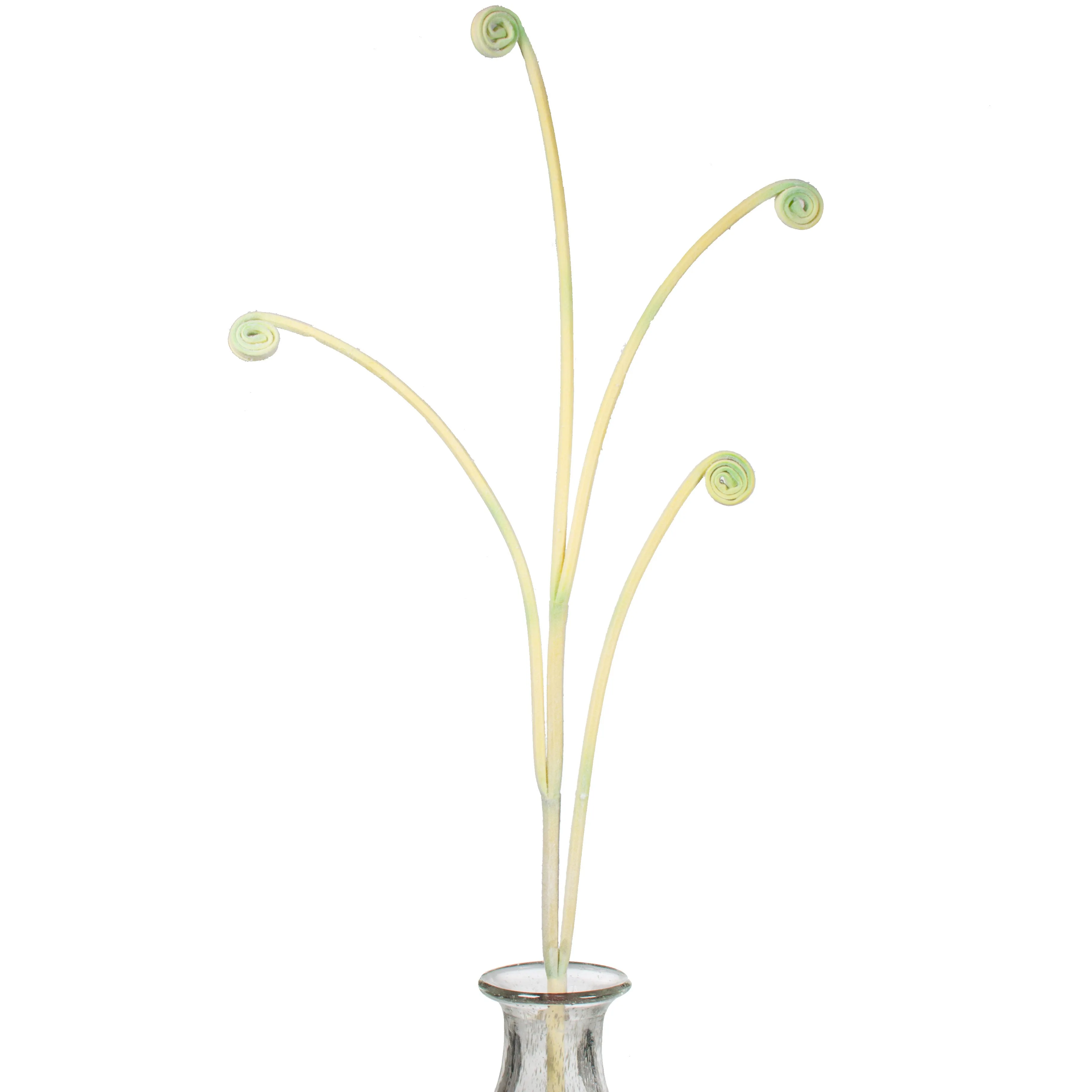 36" Fern Frond Stem: Ivory Lemon