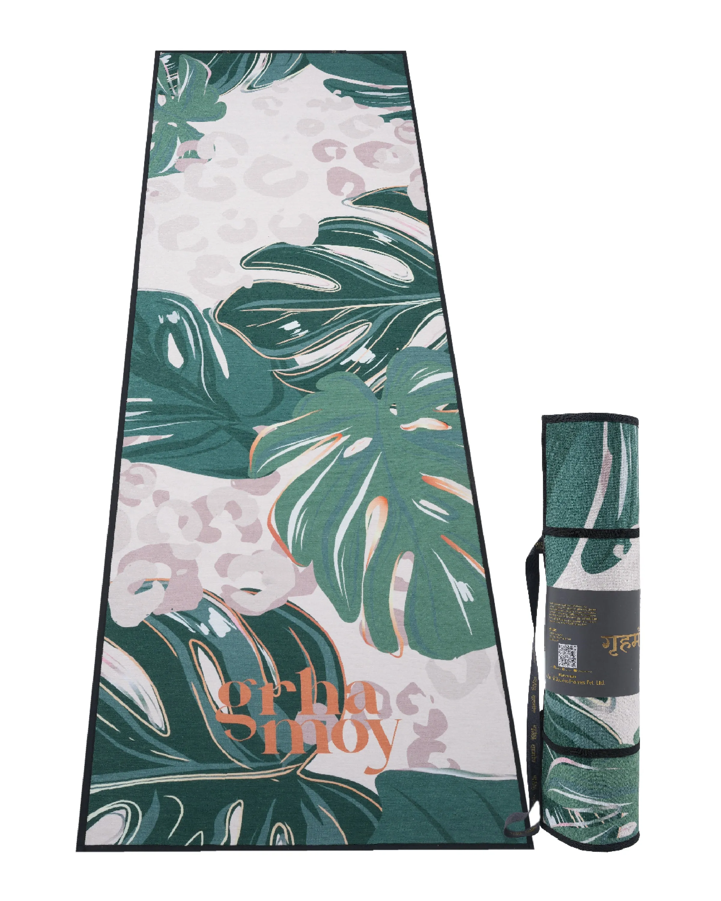 8mm Green Leaf Yoga Mat Online | Grhamoy