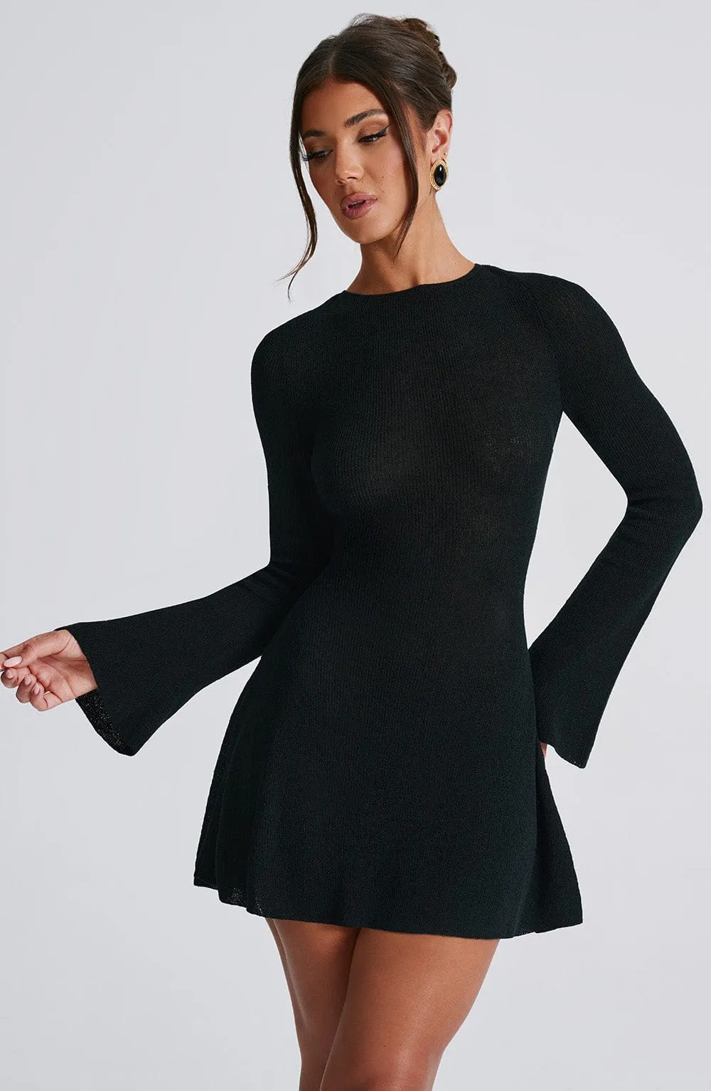 Adalee Mini Graceful Dress - Black