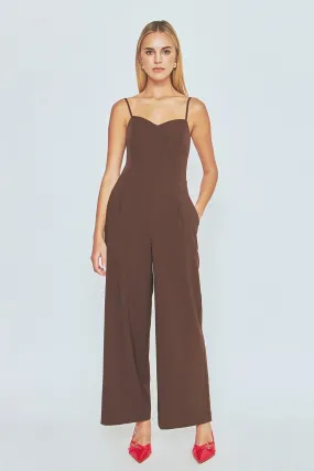 Adjustable Bustier Wide Leg Jumpsuit