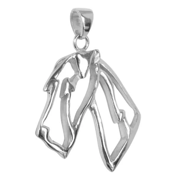 Airedale Terrier Sterling Silver Cut Out Pendants