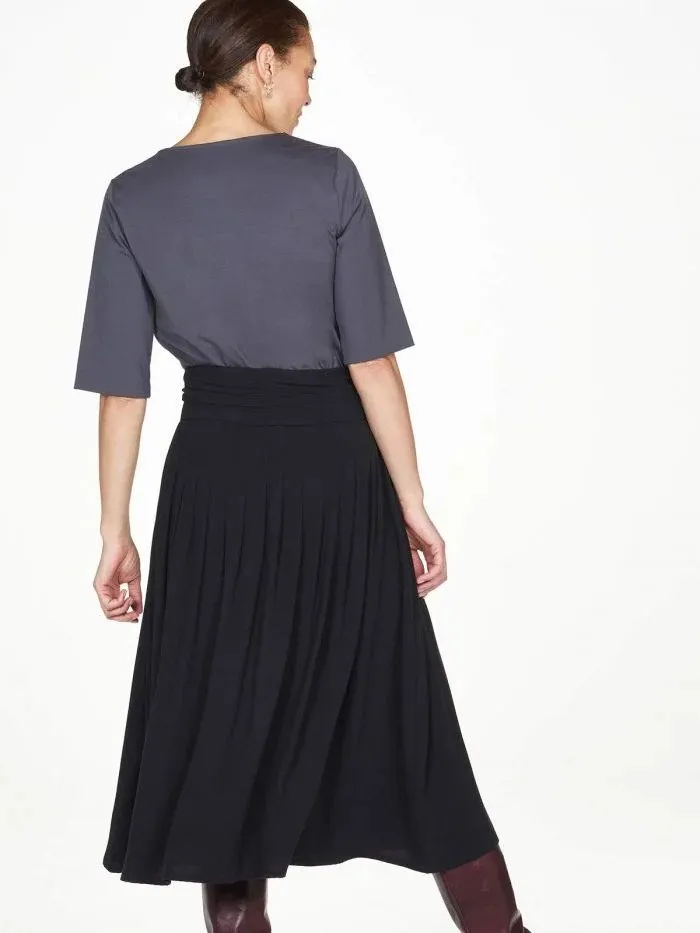 Alderose Jersey Midi Dress Black