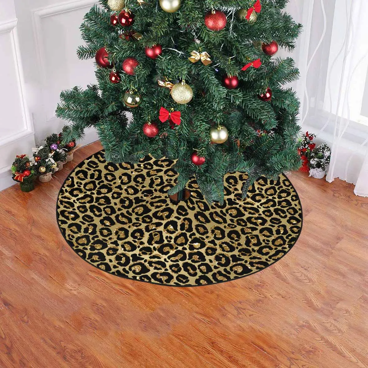 Animal print 4  Christmas Tree Skirt