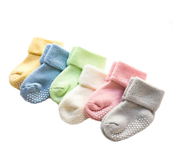 Anti Slip Socks Combo for Newborn (0-12 months, 6 pairs )