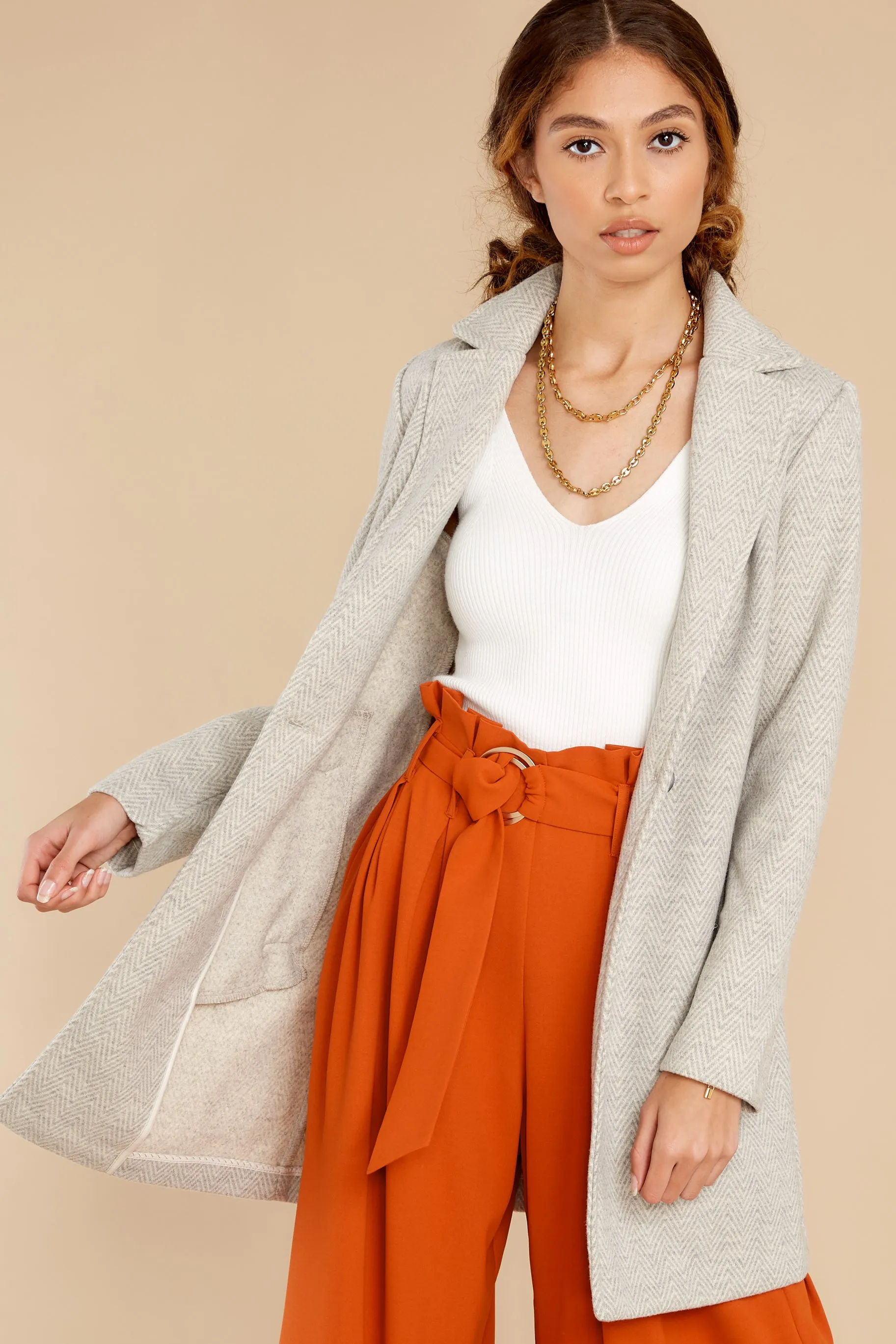 Around The World Light Grey Coat