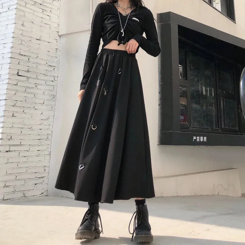 Asymmetrical And Adjustable Long Skirt