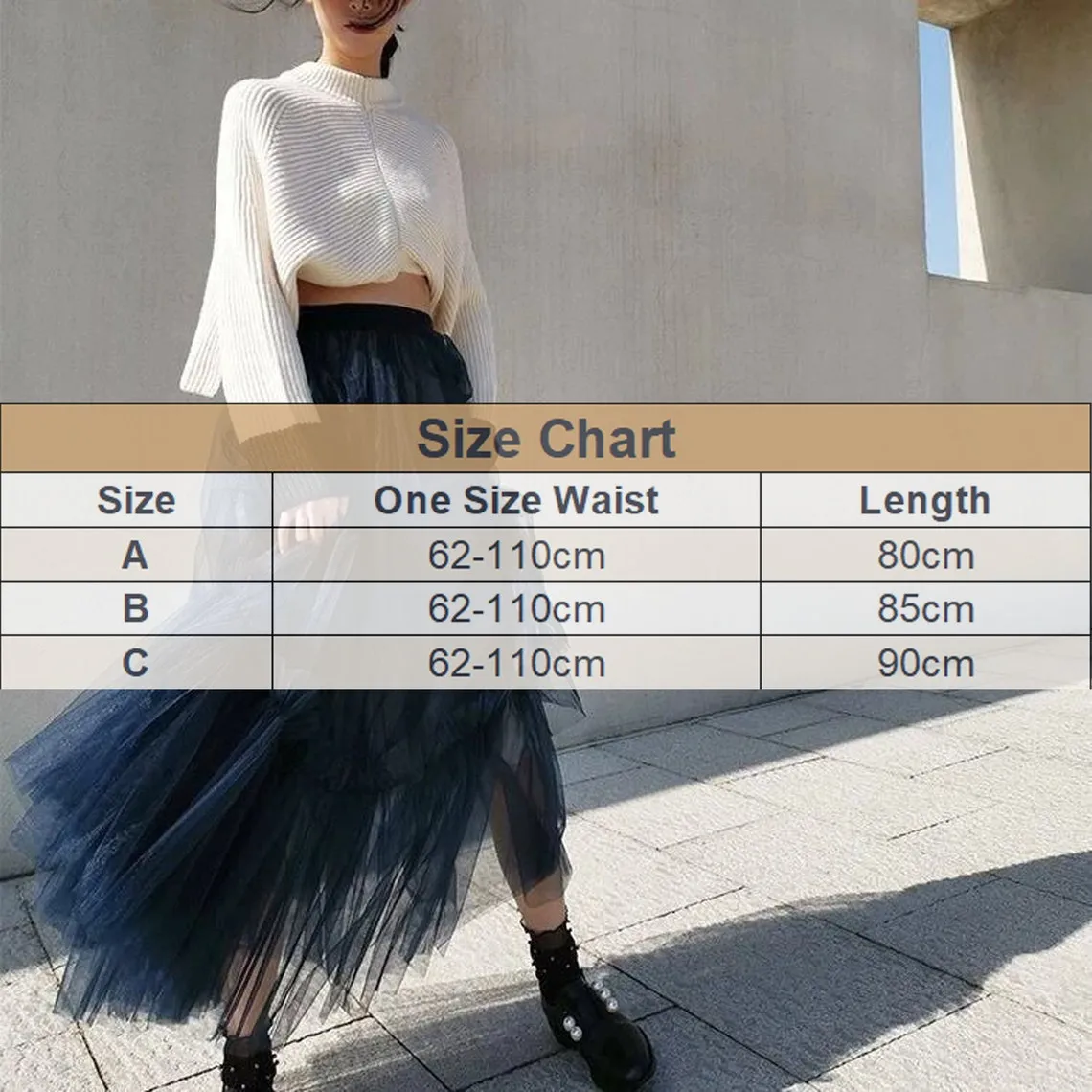 Autumn Winter Fashion High Waist Vintage Tulle Tutu Skirt