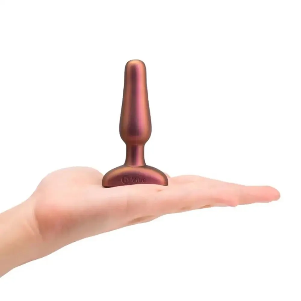 B-vibe Silicone Purple Rechargeable Butt Plug with Remote