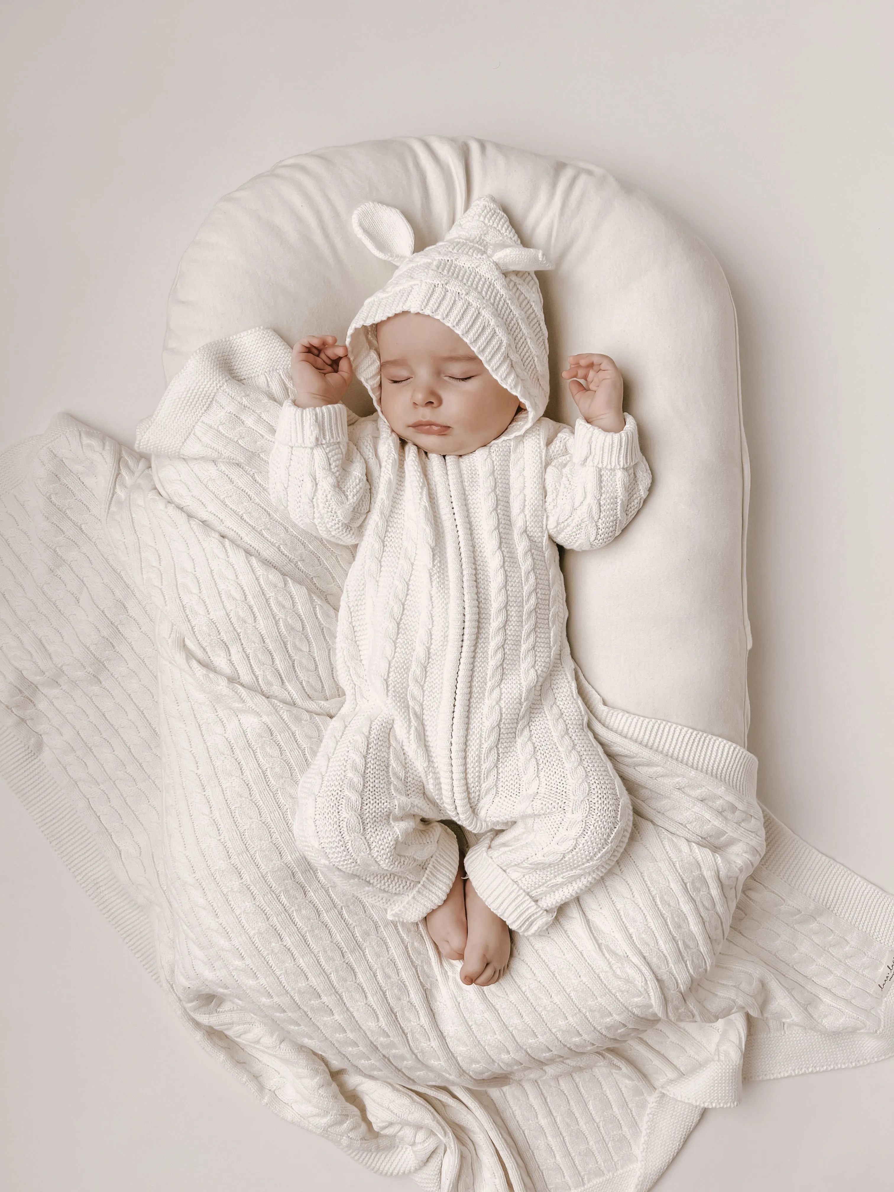 Baby Bear Jumpsuit - White