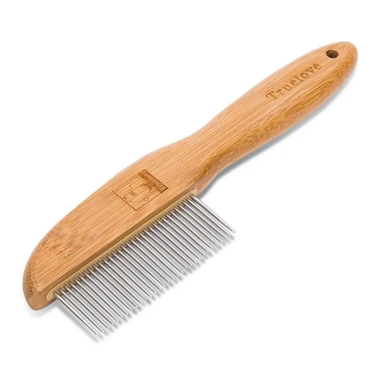 Bamboo Grooming Brush with Fine Toothed Comb