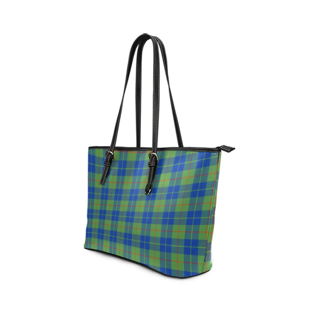 Barclay Hunting Ancient Tartan Leather Tote Bag