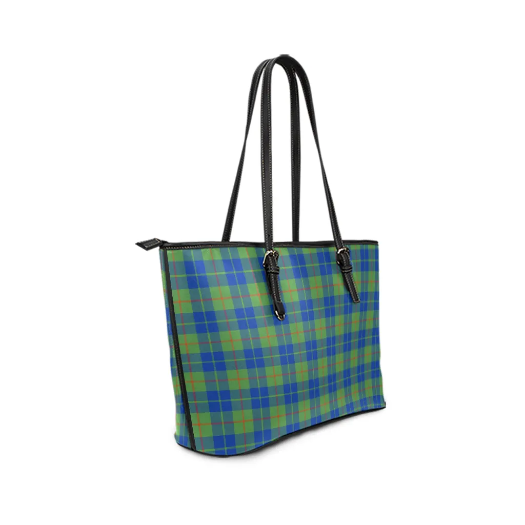 Barclay Hunting Ancient Tartan Leather Tote Bag