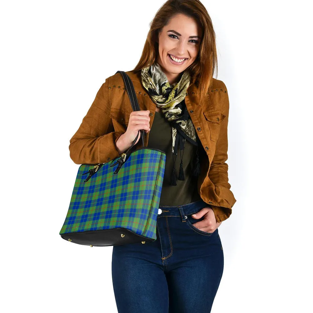 Barclay Hunting Ancient Tartan Leather Tote Bag