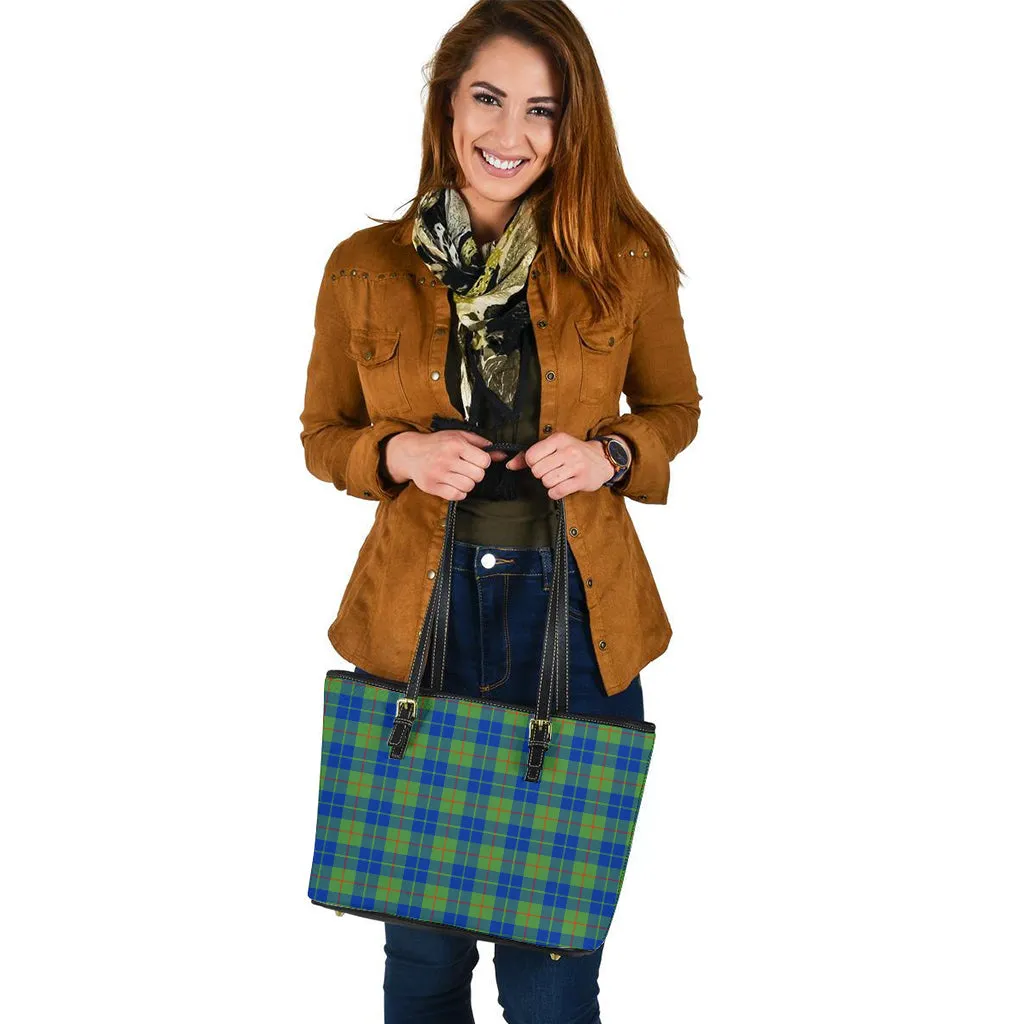 Barclay Hunting Ancient Tartan Leather Tote Bag