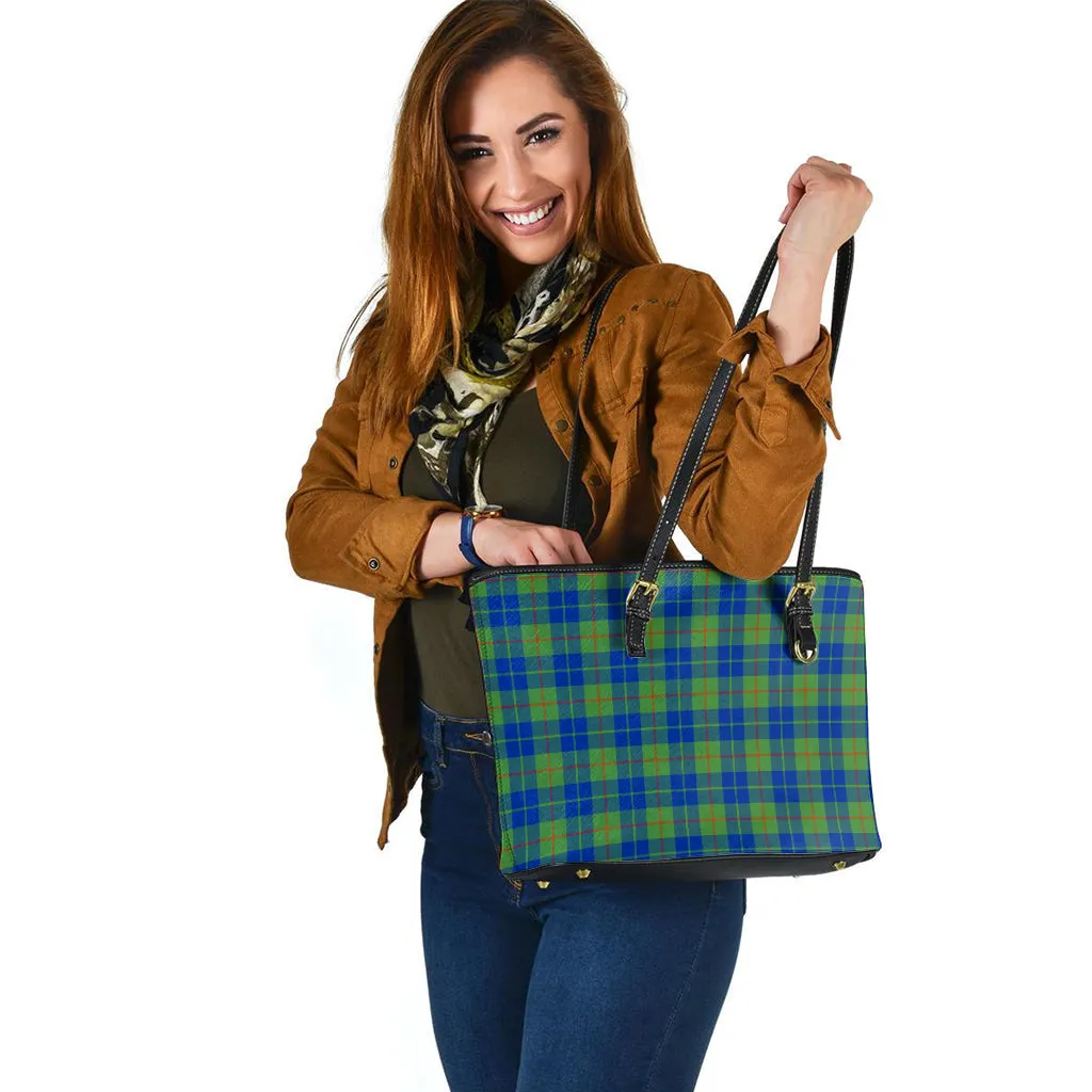 Barclay Hunting Ancient Tartan Leather Tote Bag