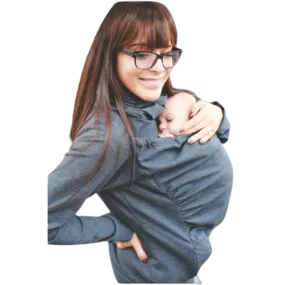 Belly Bedaine Kangaroo Babywearing Sweater Grey