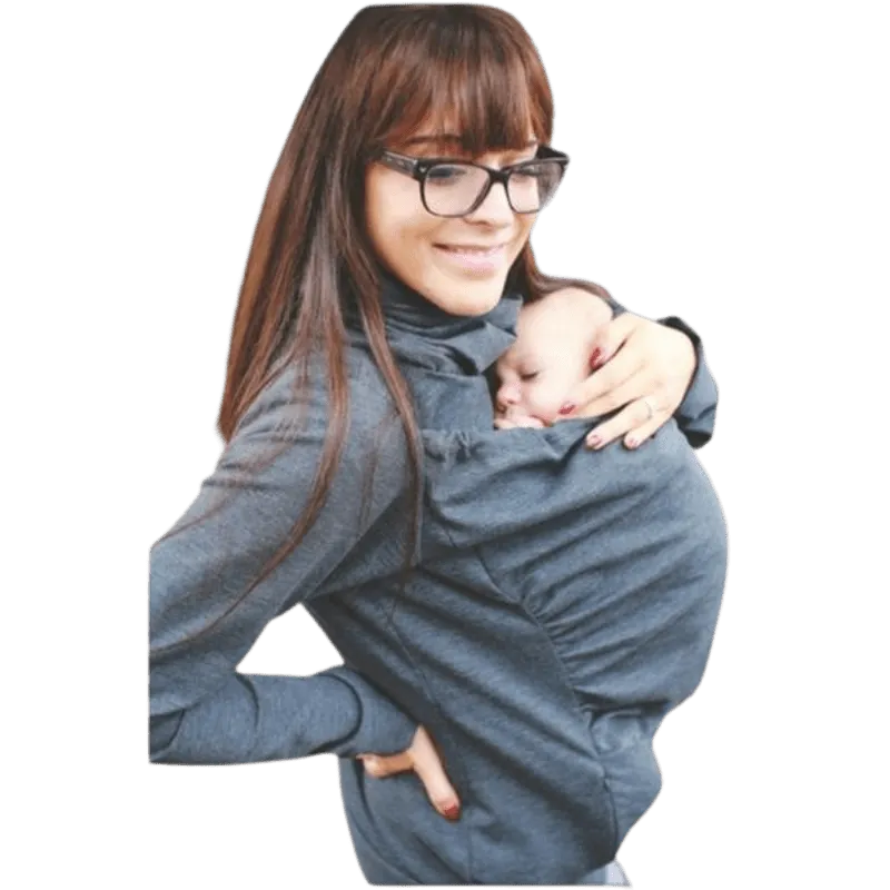 Belly Bedaine Kangaroo Babywearing Sweater Grey