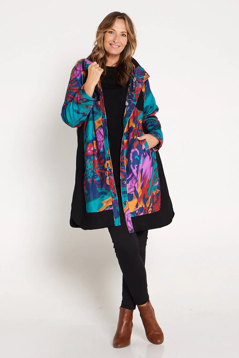 Bicheno Corduroy Coat - Colour Burst