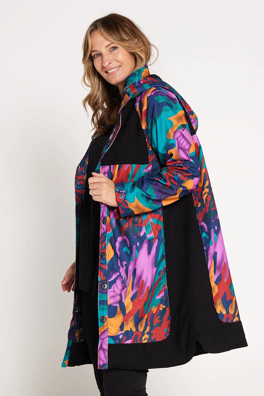 Bicheno Corduroy Coat - Colour Burst