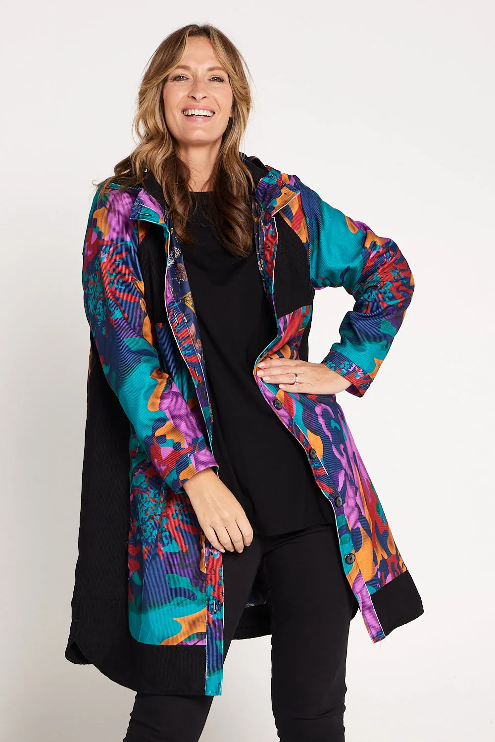 Bicheno Corduroy Coat - Colour Burst