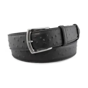 Black matt mock ostrich quill belt