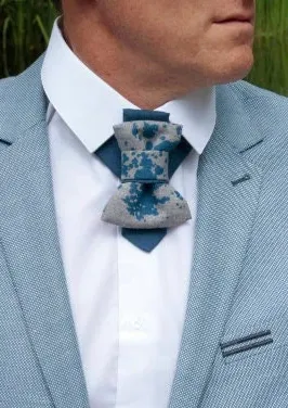 BOW TIE "LINEN FLOWERS"