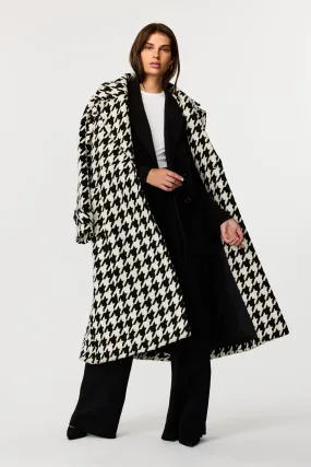 Brandy Houndstooth Coat