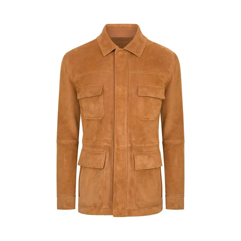 British Fashion Real Brown Leather Jacket