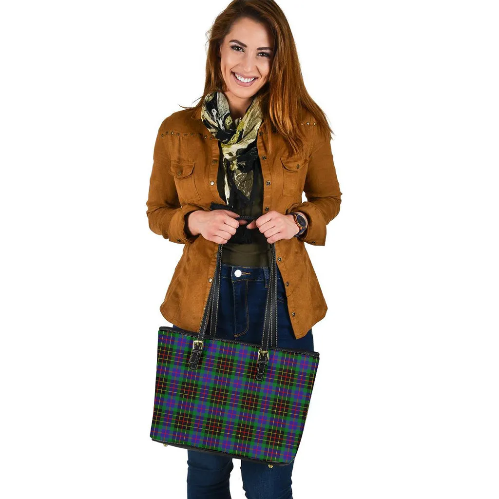 Brodie Hunting Modern Tartan Leather Tote Bag