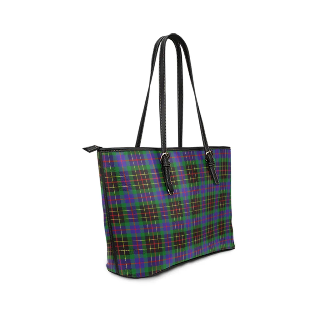 Brodie Hunting Modern Tartan Leather Tote Bag