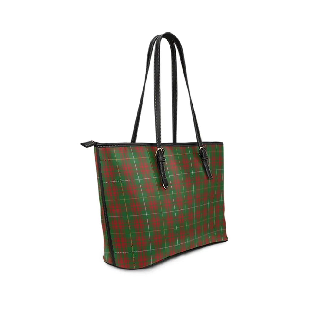 Bruce Hunting Tartan Leather Tote Bag