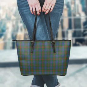 Buchanan Hunting Tartan Leather Tote Bag