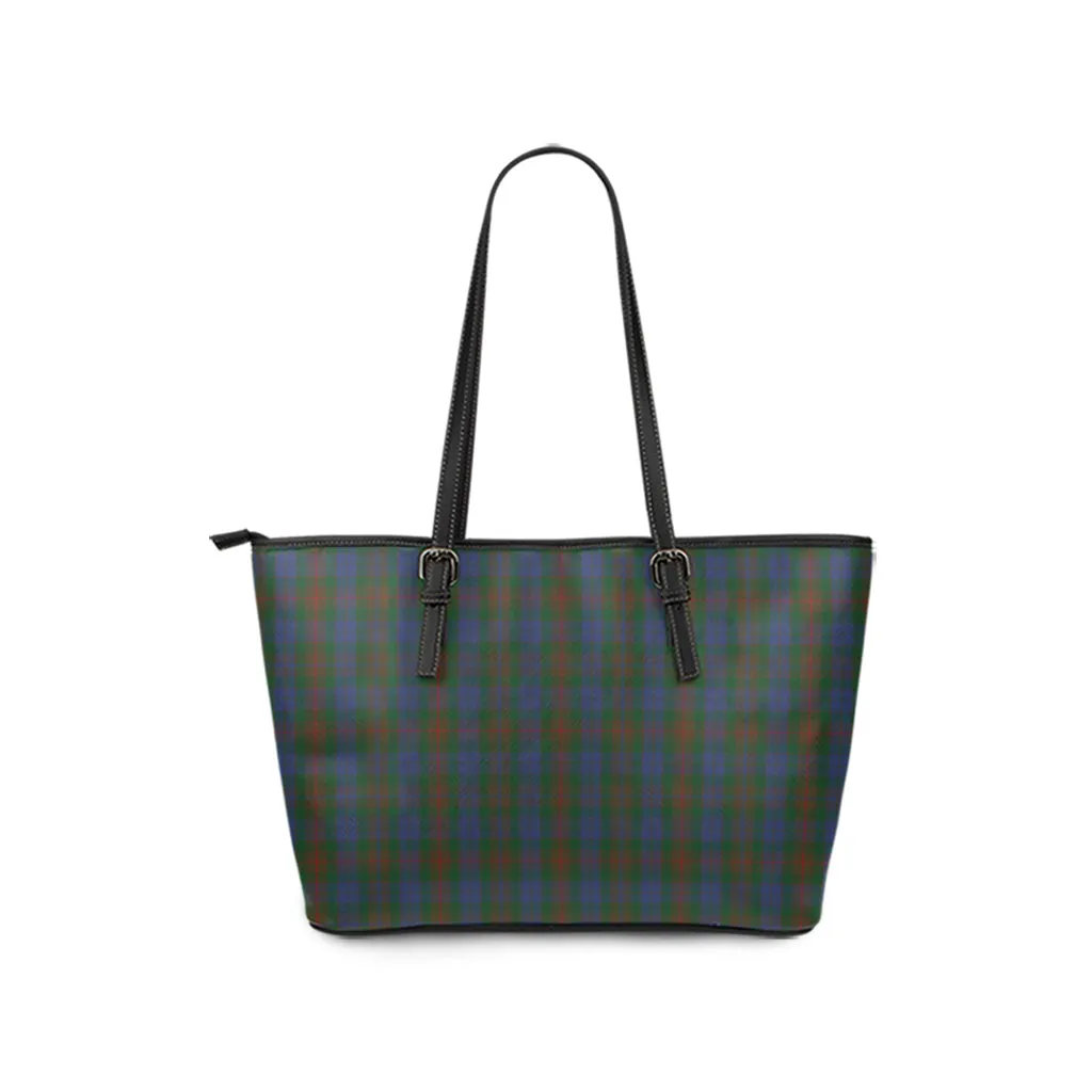 Buchanan Hunting Tartan Leather Tote Bag