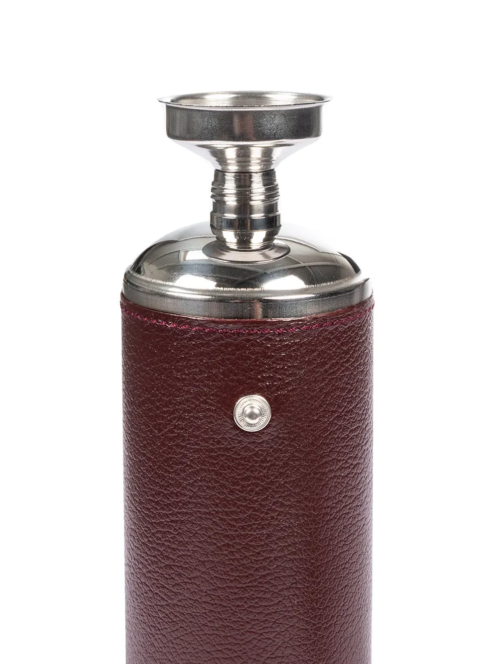 Capra 8oz Hunter Flask With 4 Cups Bordeaux