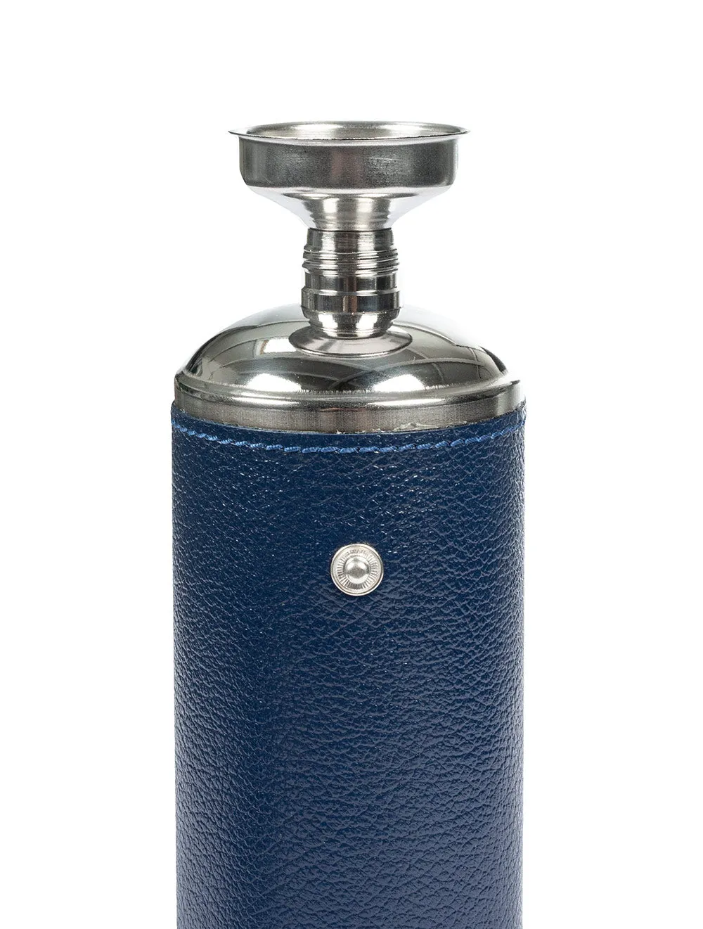 Capra 8oz Hunter Flask With 4 Cups Marine Blue