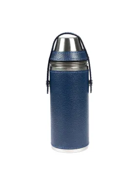 Capra 8oz Hunter Flask With 4 Cups Marine Blue