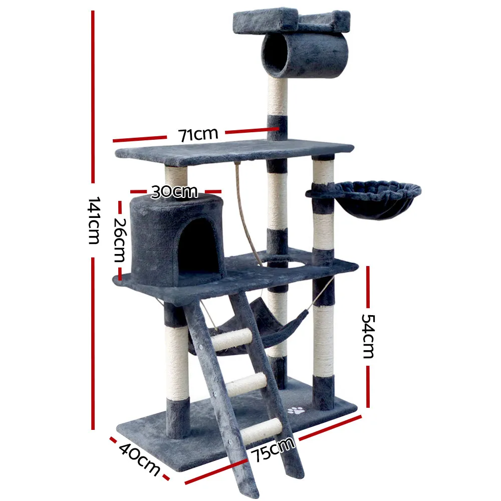 Cat Scratching Post Tree 141 cm Scratcher Tower