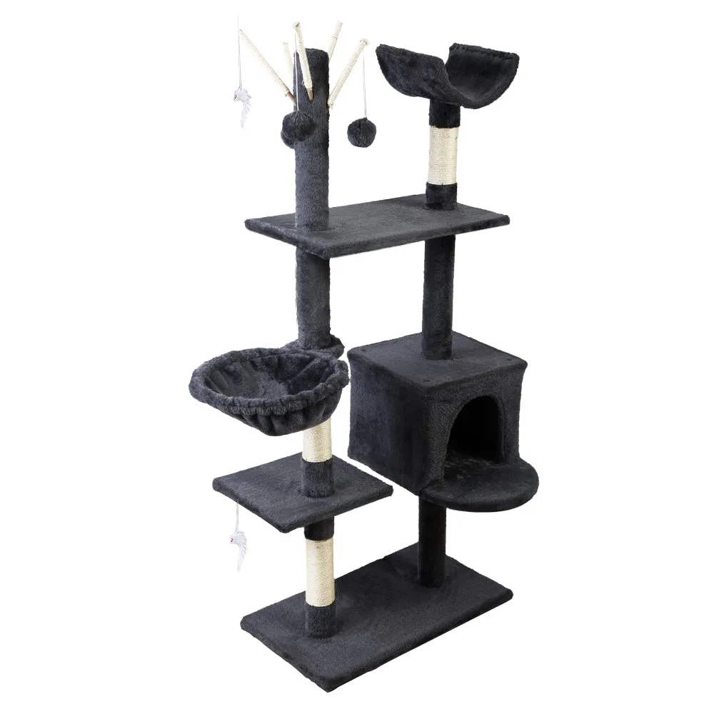 Cat Tree 140cm Trees Scratching Post Scratcher Tower Condo House Furniture Wood