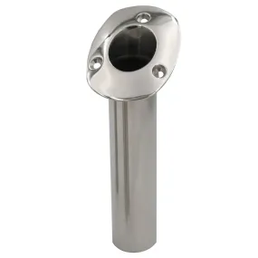 C.E. Smith 80 Series Standard Flush Mount Rod Holder - 30 Degree - Stainless Steel - Cast Bottom - Black Liner [536820C]