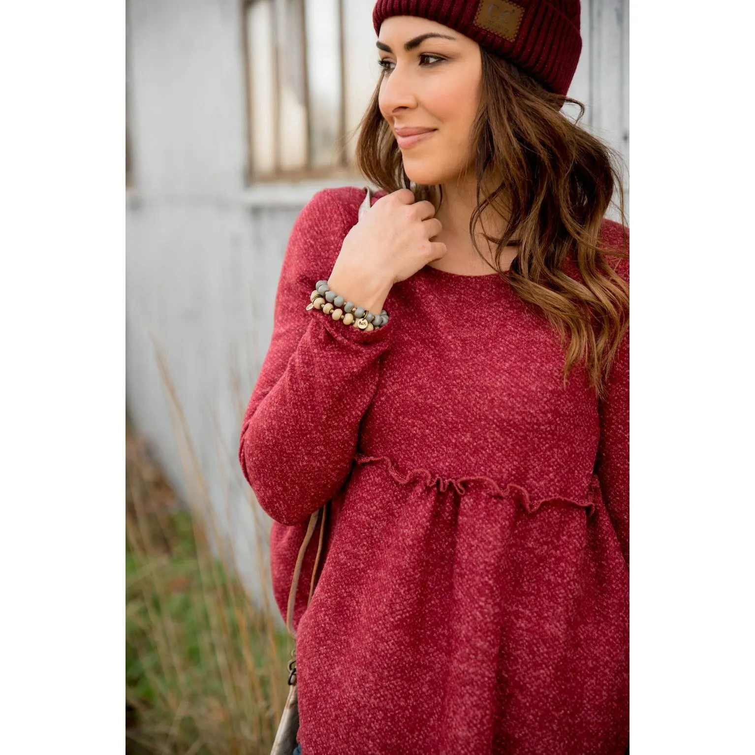 Cinched Sweater Tee