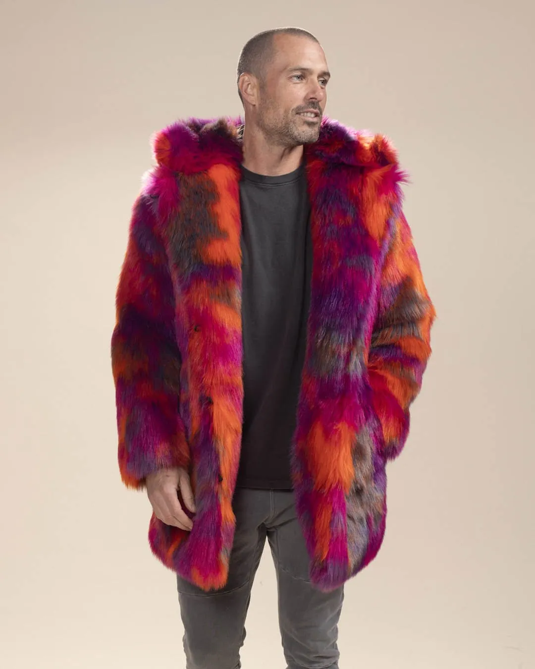 Classic Men's Faux Fur Coat | Calico Cat