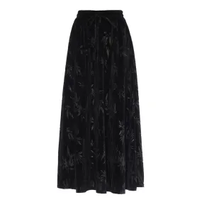 Colorblock Velvet Minimalist Skirts For Women High Waist Patchwork Lace Up Temperament Elegant Skirt Female