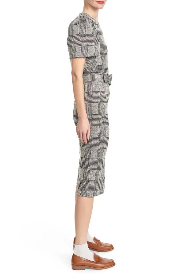 COREY LYNN CALTER ZOLA PENCIL SKIRT - PLAID KNIT HEATHER