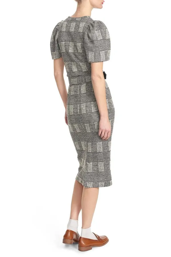 COREY LYNN CALTER ZOLA PENCIL SKIRT - PLAID KNIT HEATHER