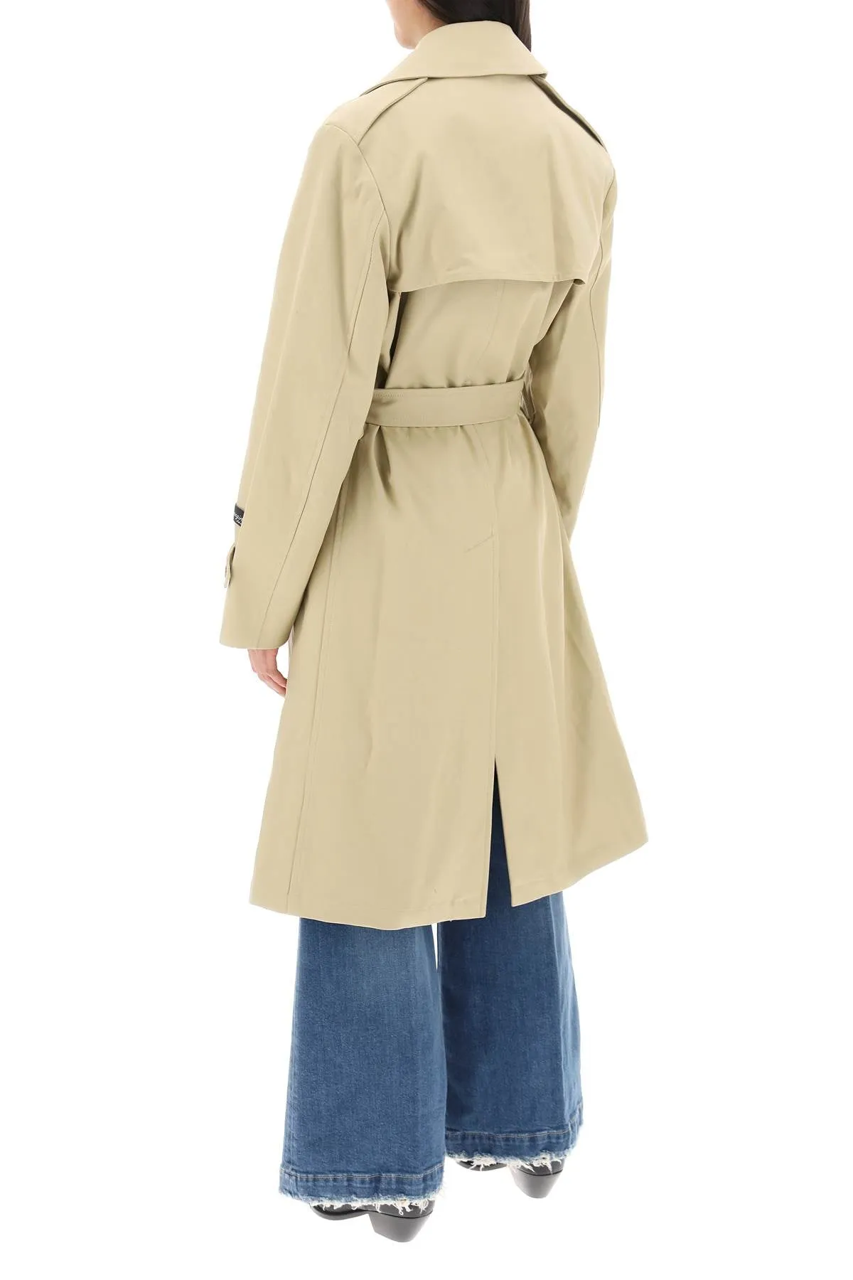 cotton double-breasted trench coat