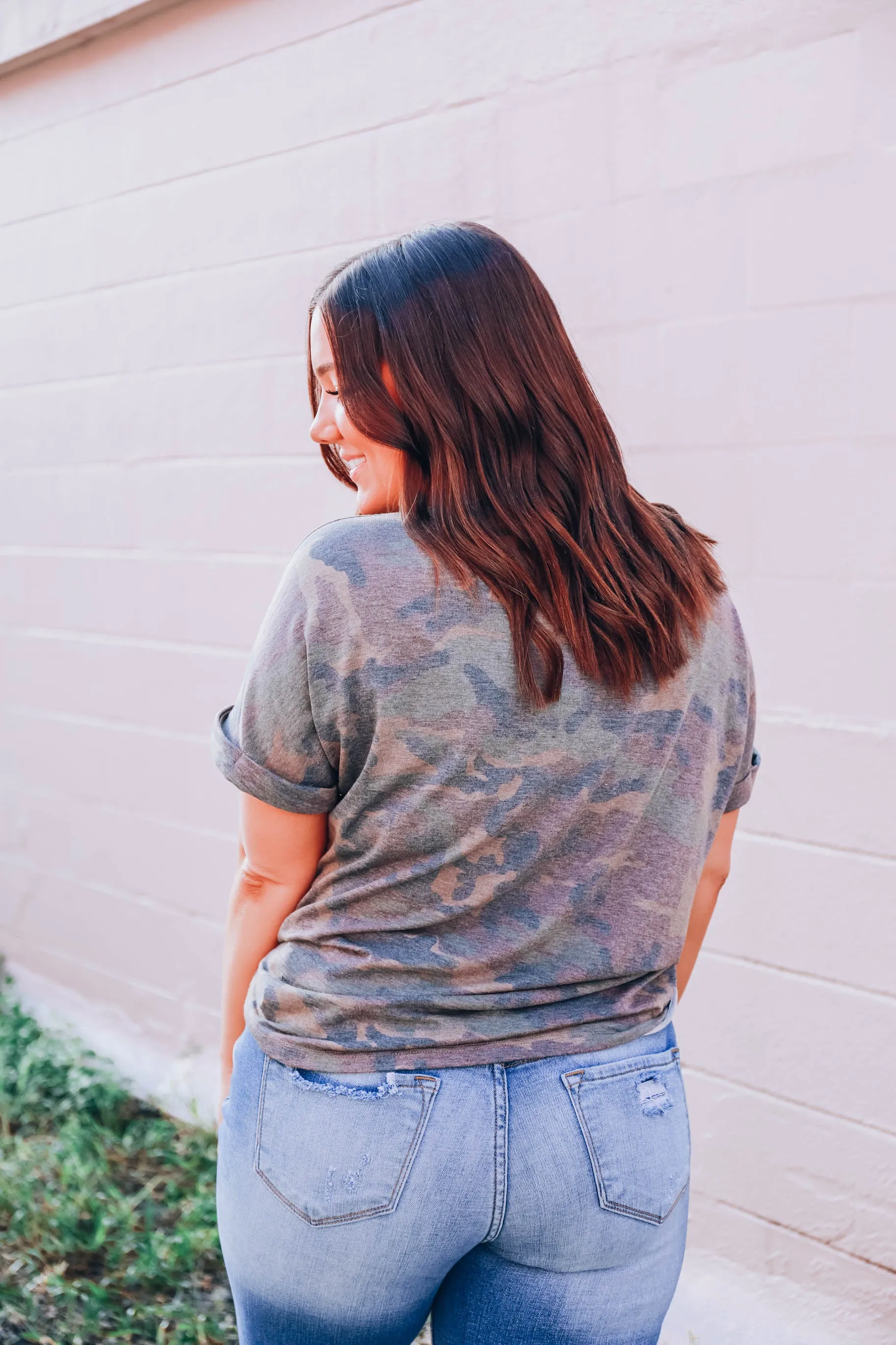 Dark Camo V-Neck Tee