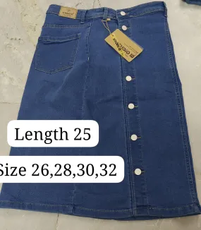 Denim skirt front button style