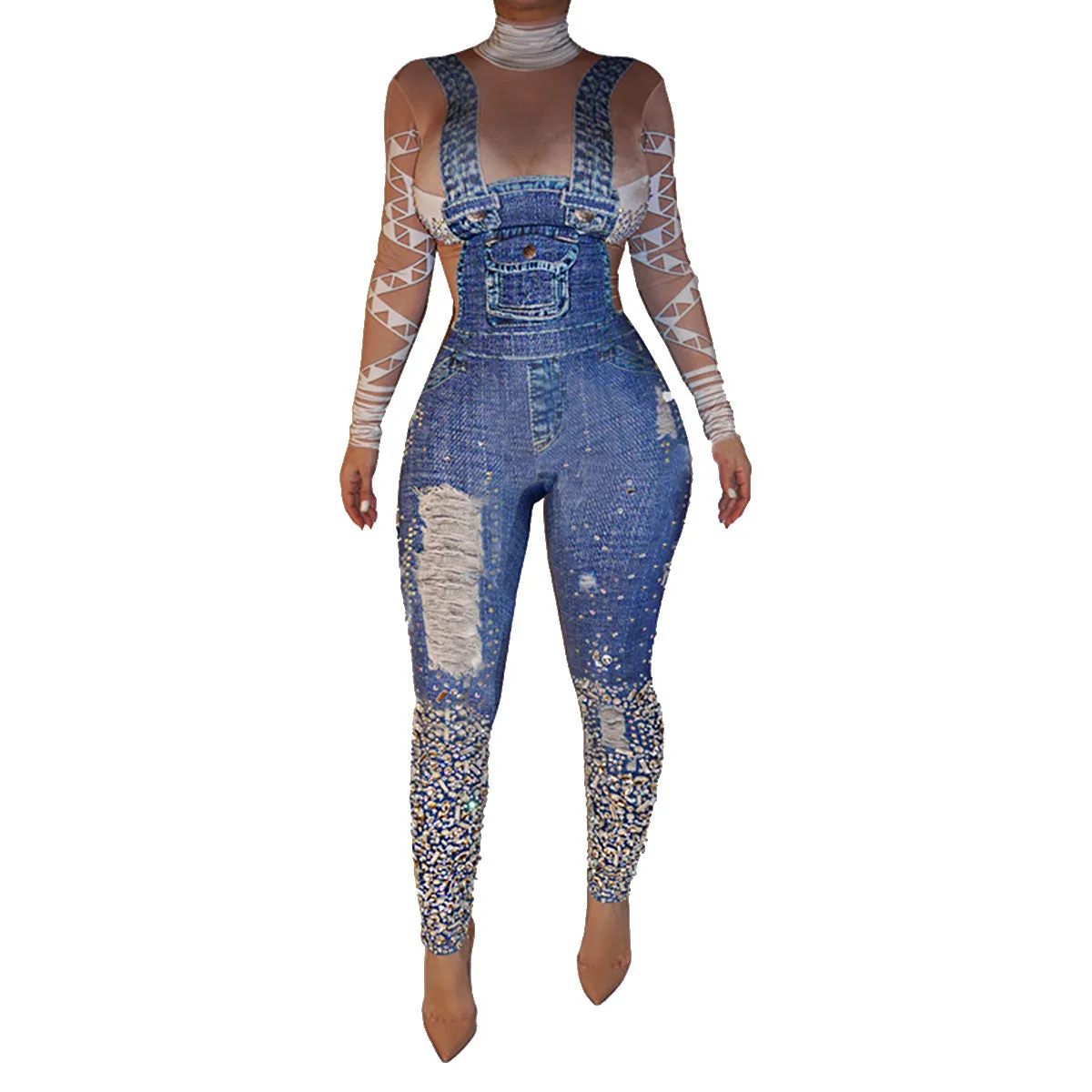 Denim Suspender Jumpsuit